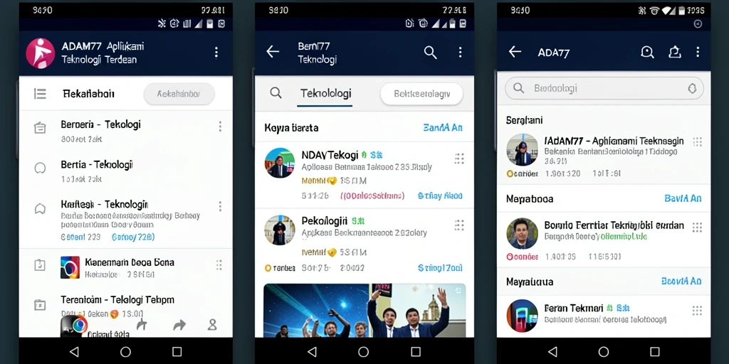 Tampilan antarmuka pengguna ADAM77 yang modern dan intuitif.