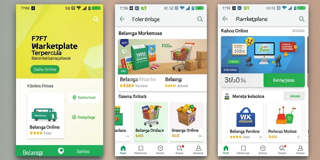 Antarmuka F7F7 menampilkan berbagai produk dan penawaran menarik.