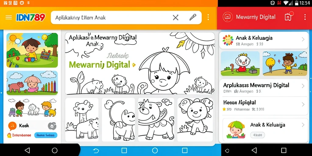 Antarmuka IDN789 yang menarik saat mewarnai digital.