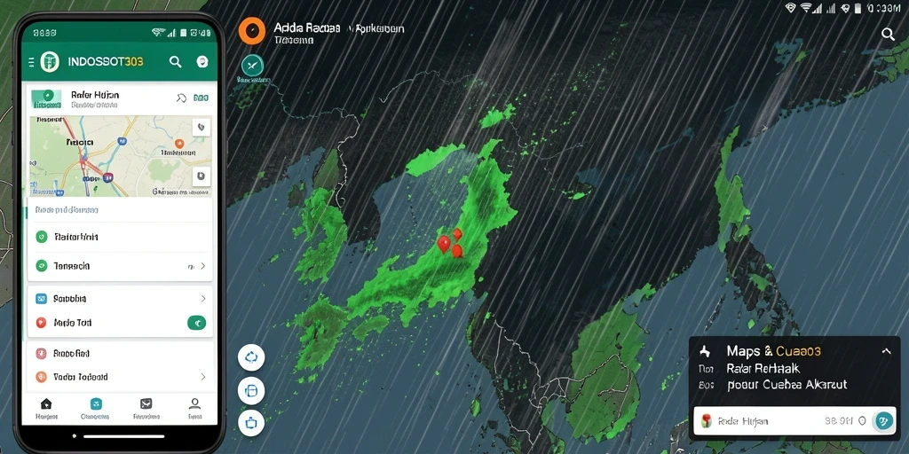 Tampilan radar hujan yang informatif dan mudah dipahami.