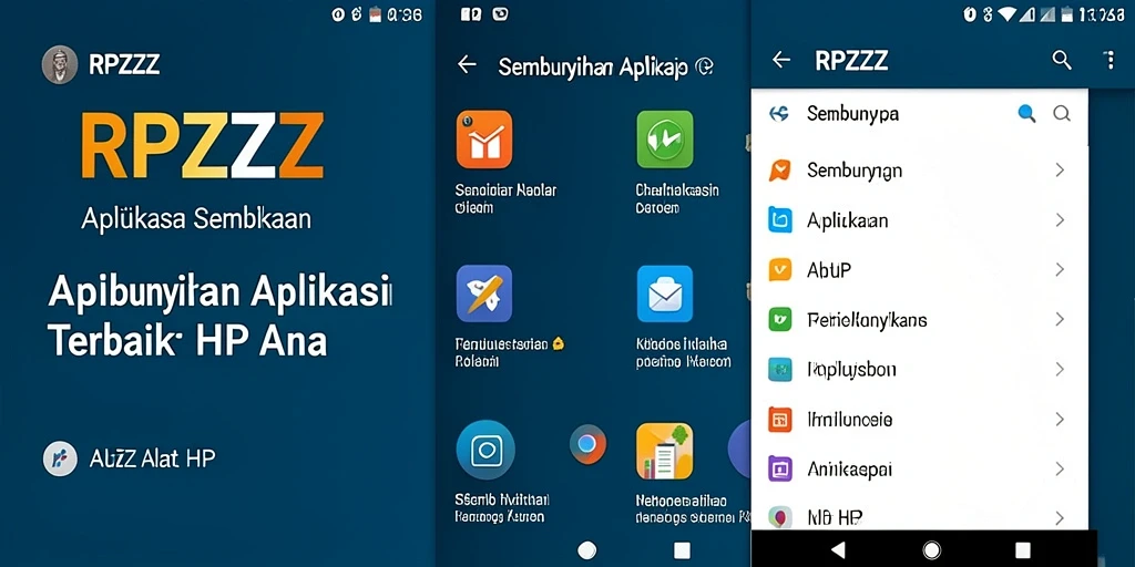 Screenshot antarmuka pengguna RPZZZ yang menampilkan fitur menyembunyikan aplikasi.
