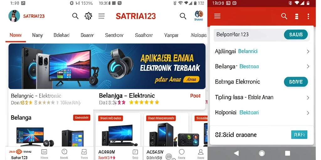 Tampilan antarmuka aplikasi SATRIA123 yang menarik dan fungsional.
