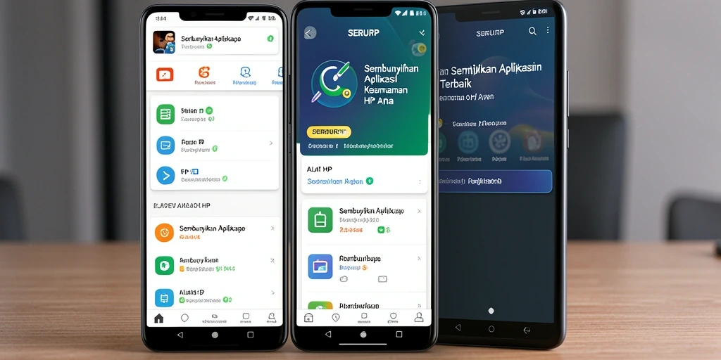 Screenshot SERURP menampilkan antarmuka penyembunyian aplikasi yang mudah digunakan.