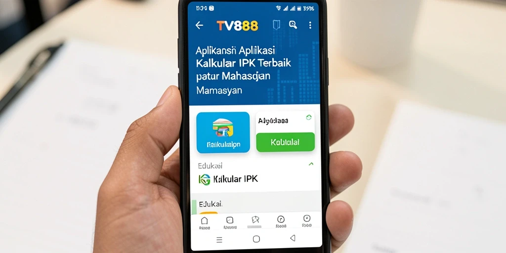 Antarmuka aplikasi Kalkulator IPK TV888 yang sederhana dan efektif.